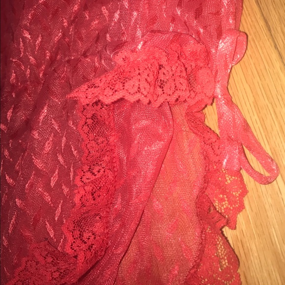 🍉 WATERMELON VINTAGE SEE THROUGH LINGERIE ROMPER - Picture 3 of 4